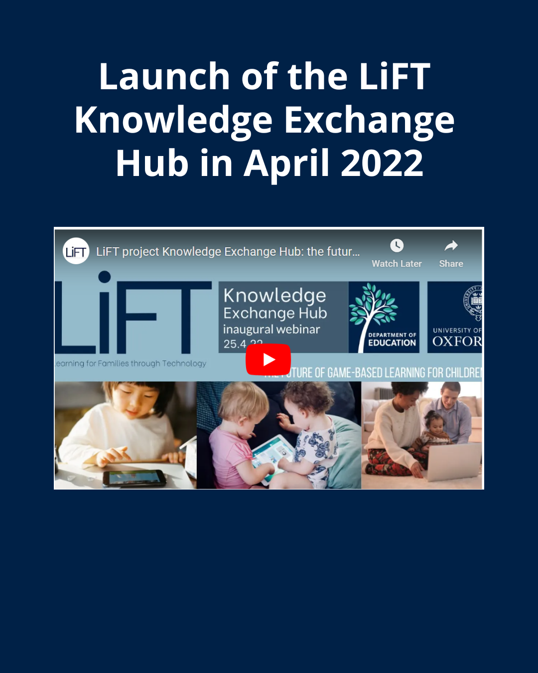 launch of LiFT knowledge exchange hub 2022